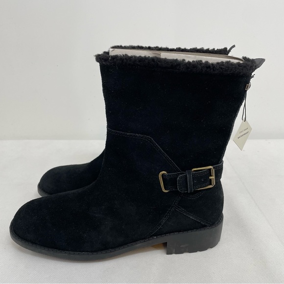 NWOB Cole Haan Quiana Waterproof Bootie Black Suede Boots  Size 9.5 B New - Picture 3 of 8